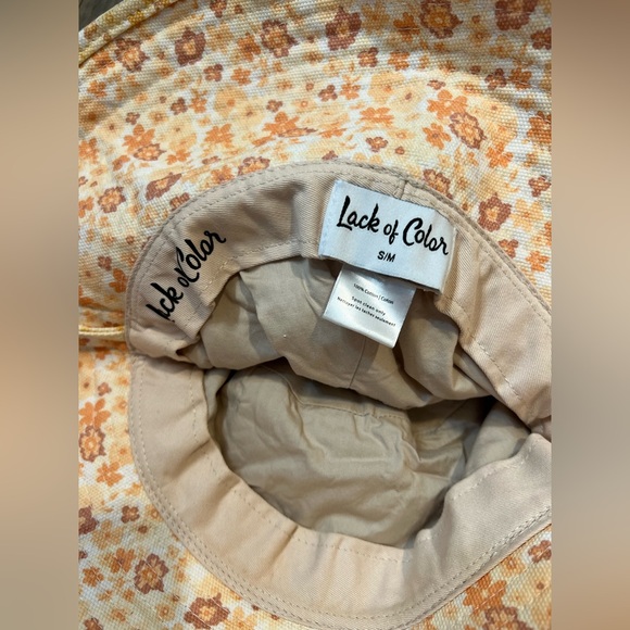 Lack of Color Holiday Bucket Hat Peach Bloom Oversized 100% Cotton Canvas UPF 50 - Picture 5 of 7